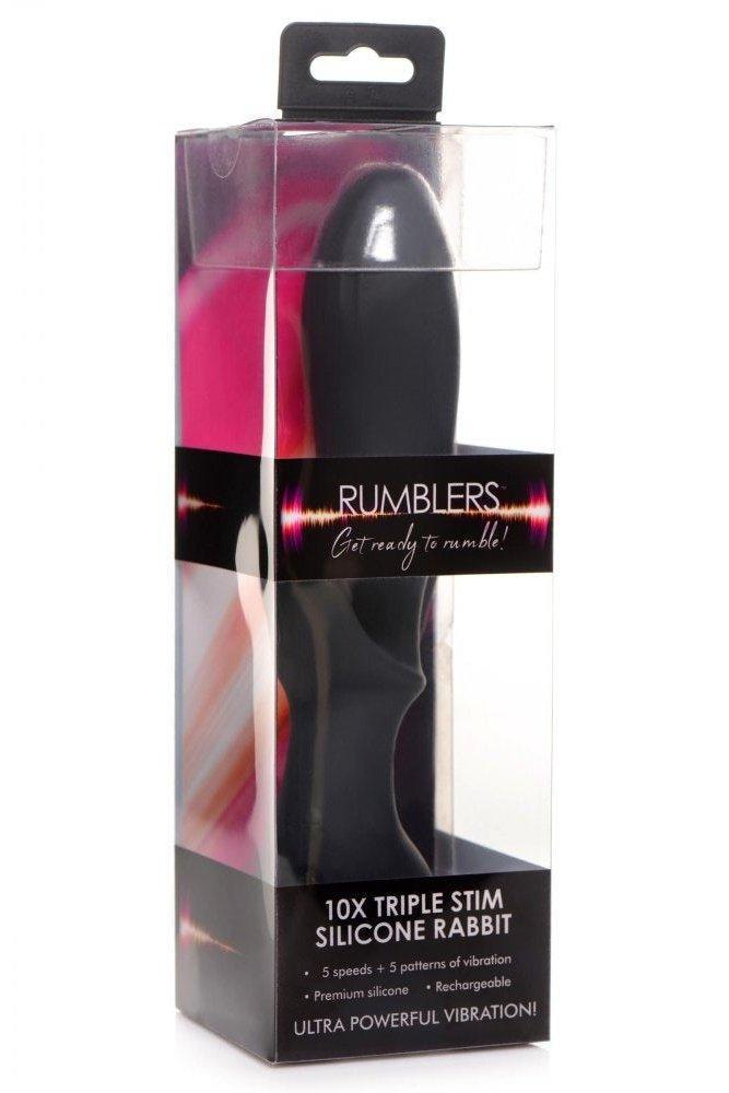 10X Triple Stim Silicone Vibrator - Sex On the Go