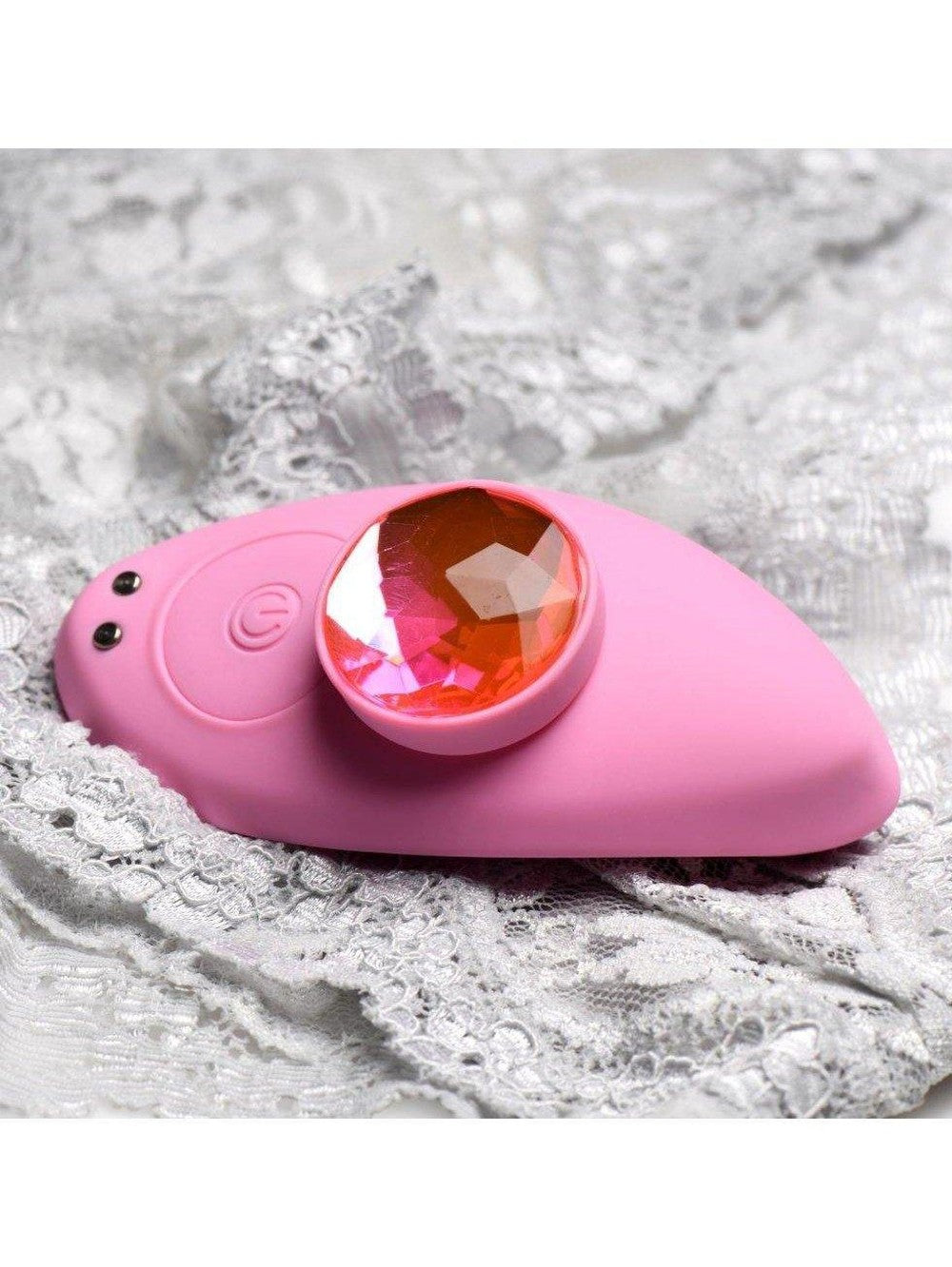 Naughty Knickers Bling Edition Silicone Remote Panty Vibe - Pink - Sex On the Go