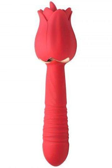 Racy Rose Thrusting and Licking Rose Vibrator - Sex On the Go