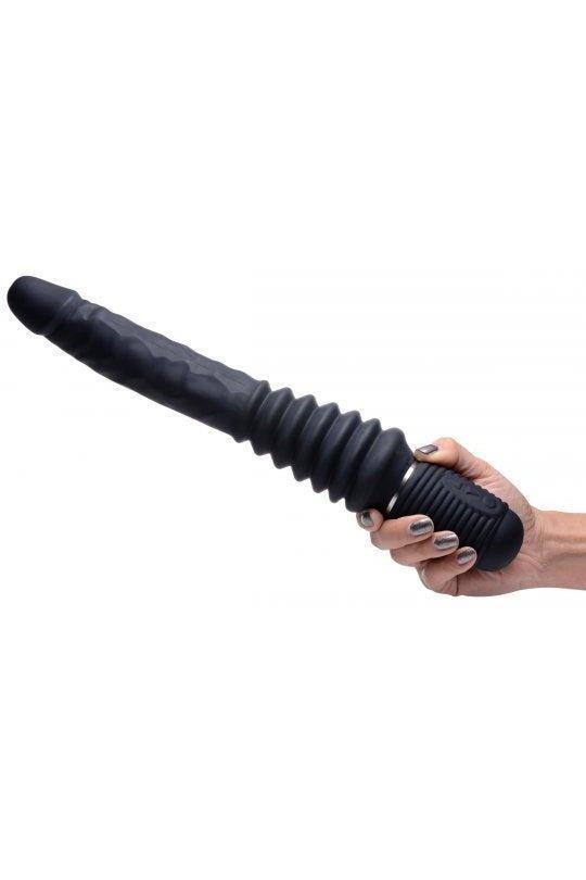 10X Silicone Vibrating and Thrusting Dildo - Sex On the Go