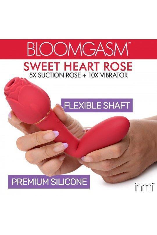 Bloomgasm Sweet Heart Rose Clit Suction Vibrator - Sex On the Go