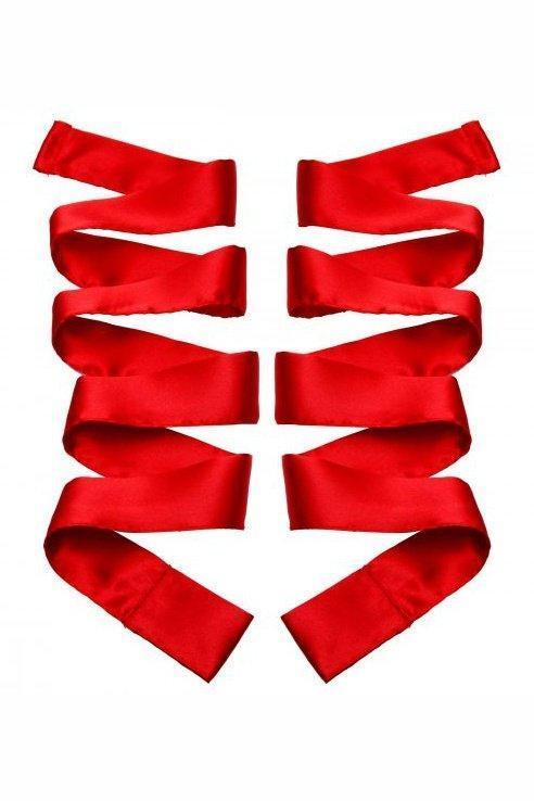 Scarlet Red Satin Sash Set - Sex On the Go
