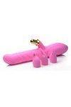 10X Versa-Thrust Vibrating and Thrusting Silicone Rabbit with 3 Attachments - Sex On the Go