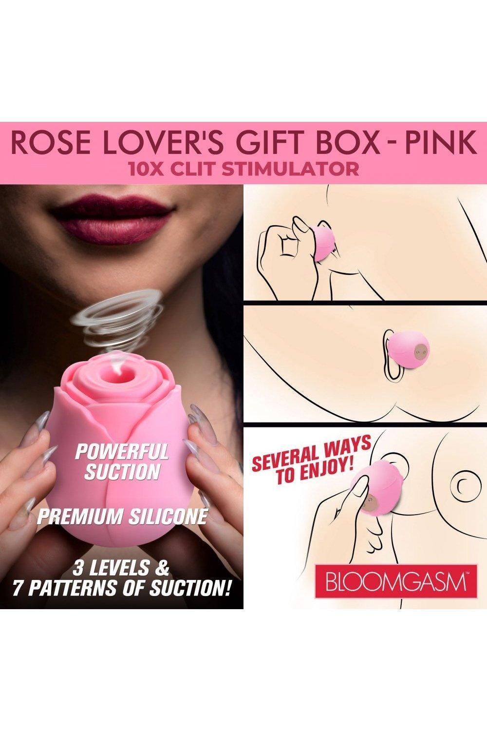 The Rose Lovers Gift Box 10x Clit Suction Rose - Red/white, Red or Pink - Sex On the Go