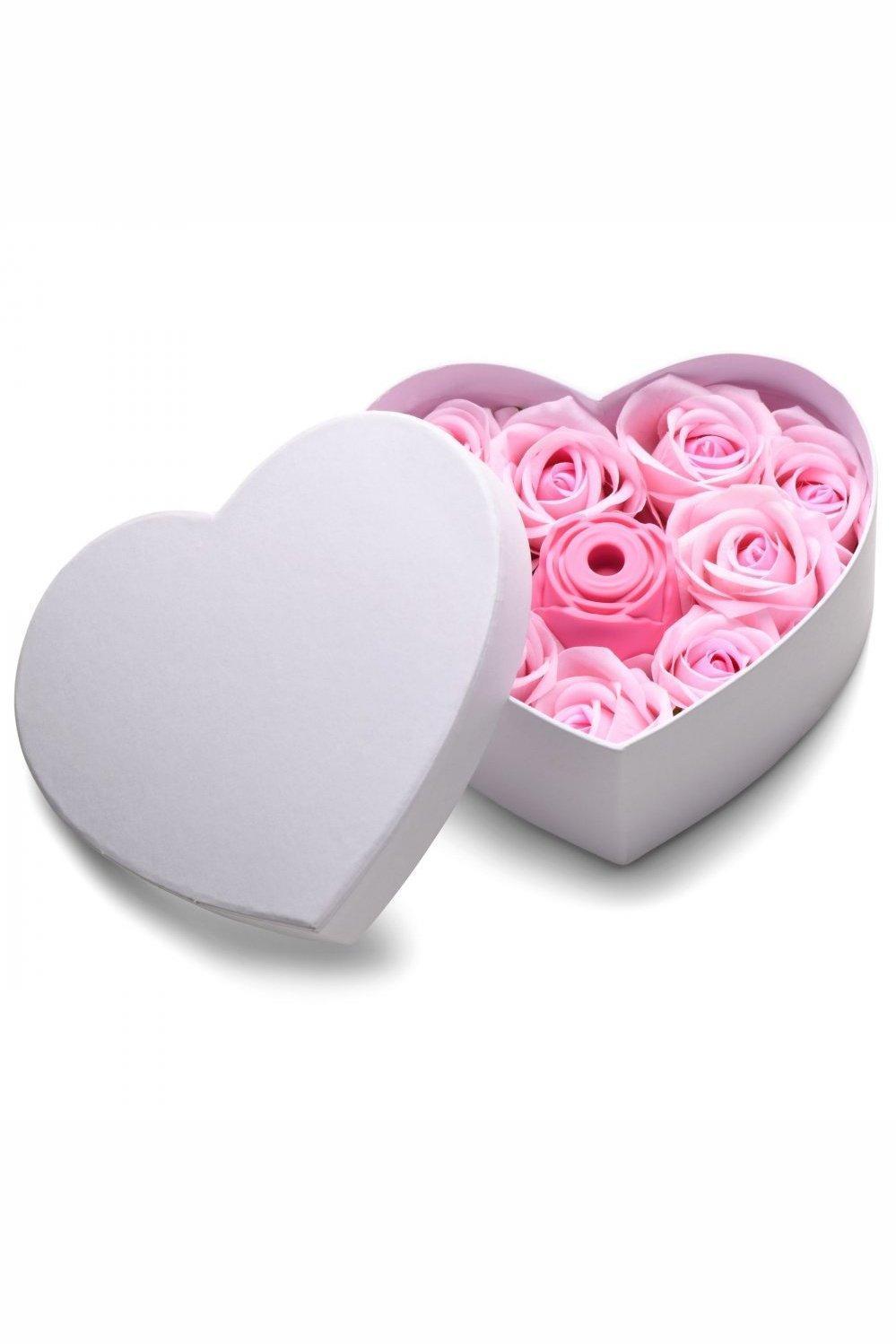The Rose Lovers Gift Box 10x Clit Suction Rose - Red/white, Red or Pink - Sex On the Go