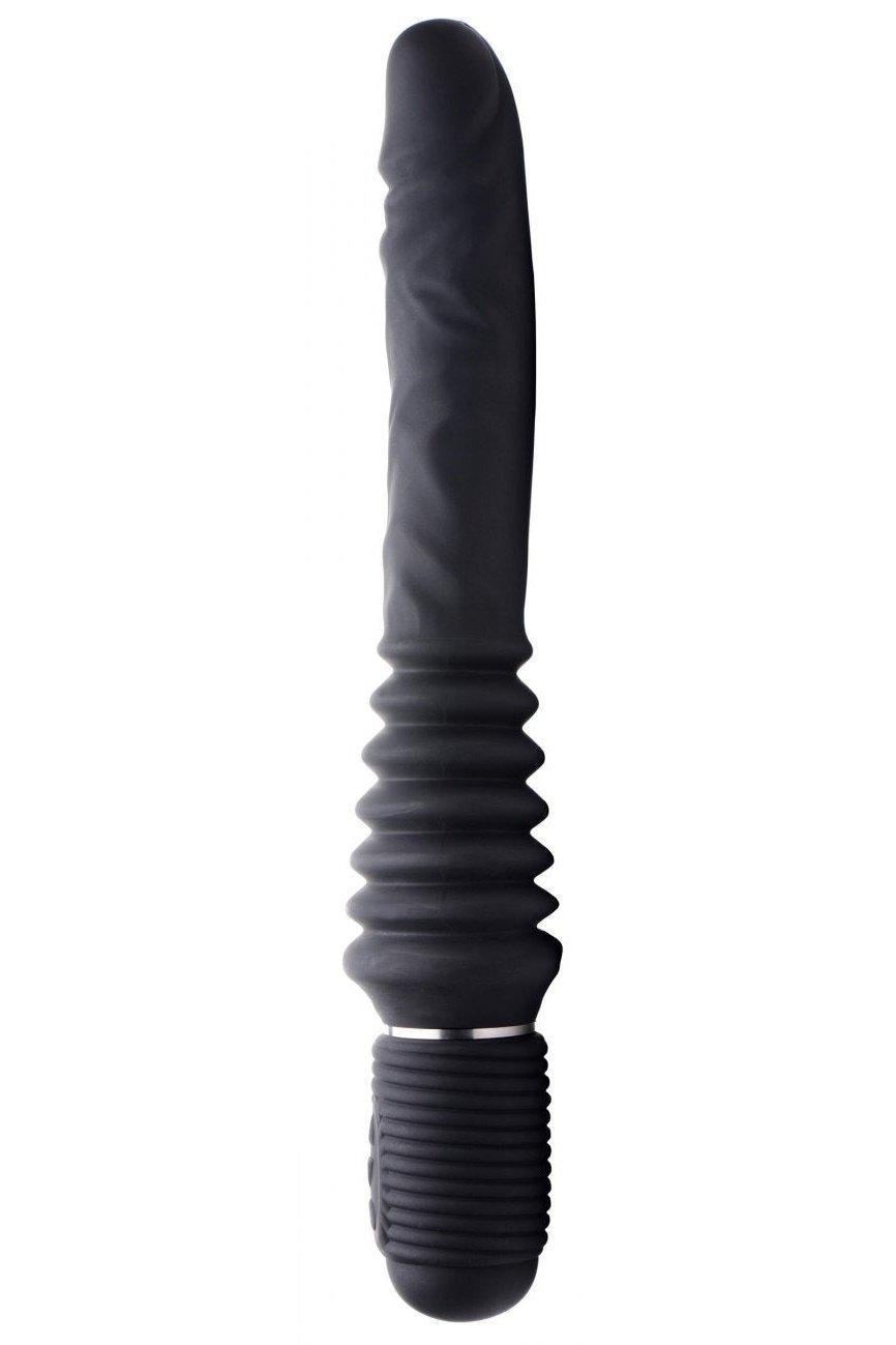 10X Silicone Vibrating and Thrusting Dildo - Sex On the Go