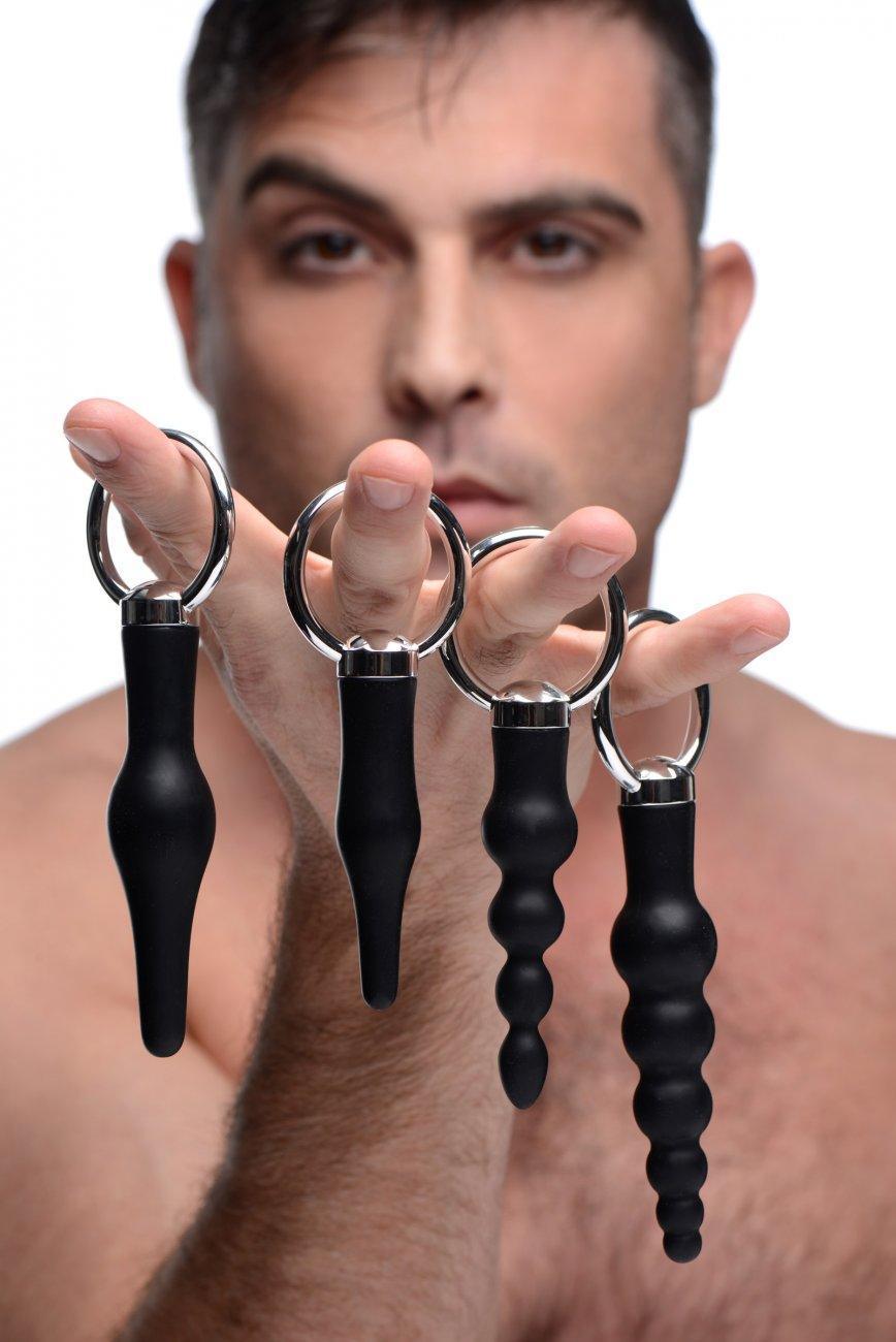 4 Piece Silicone Anal Ringed Rimmer Set - Sex On the Go