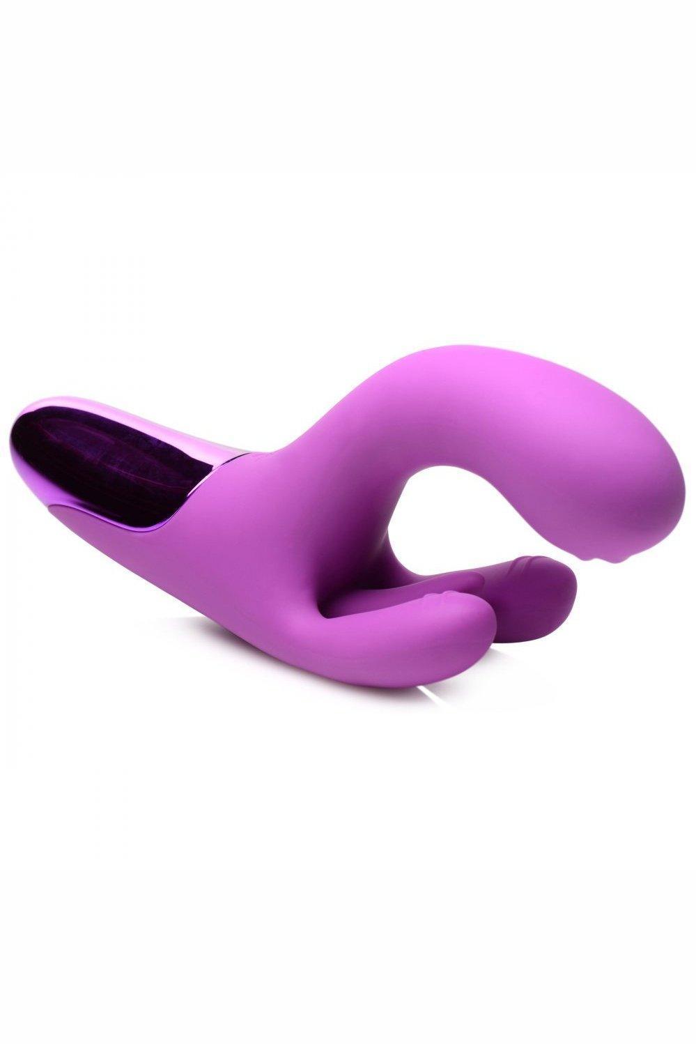 10X Triple Rabbit Silicone Vibrator - Purple or Pink - Sex On the Go