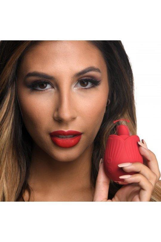 10X French Rose Licking and Vibrating Stimulator - Sex On the Go