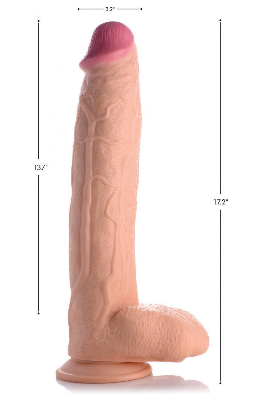 Raging Rhino 17 Inch Veiny Dildo - Flesh - Sex On the Go