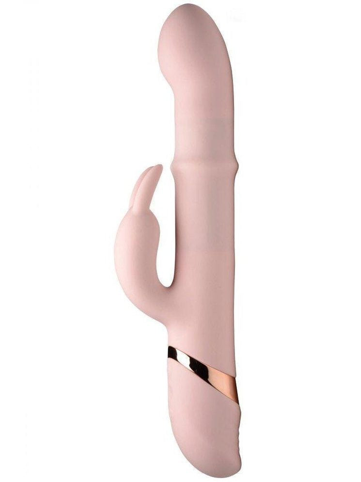 10X Bunny Slide Ring Silicone Vibrator - Sex On the Go