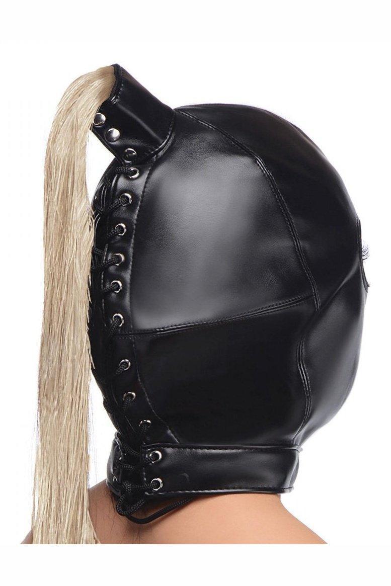 Ponytail Bondage Hood- Blonde or Brown - Sex On the Go