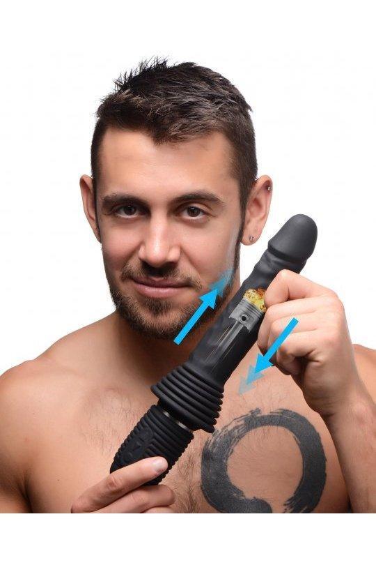 10X Silicone Vibrating and Thrusting Dildo - Sex On the Go