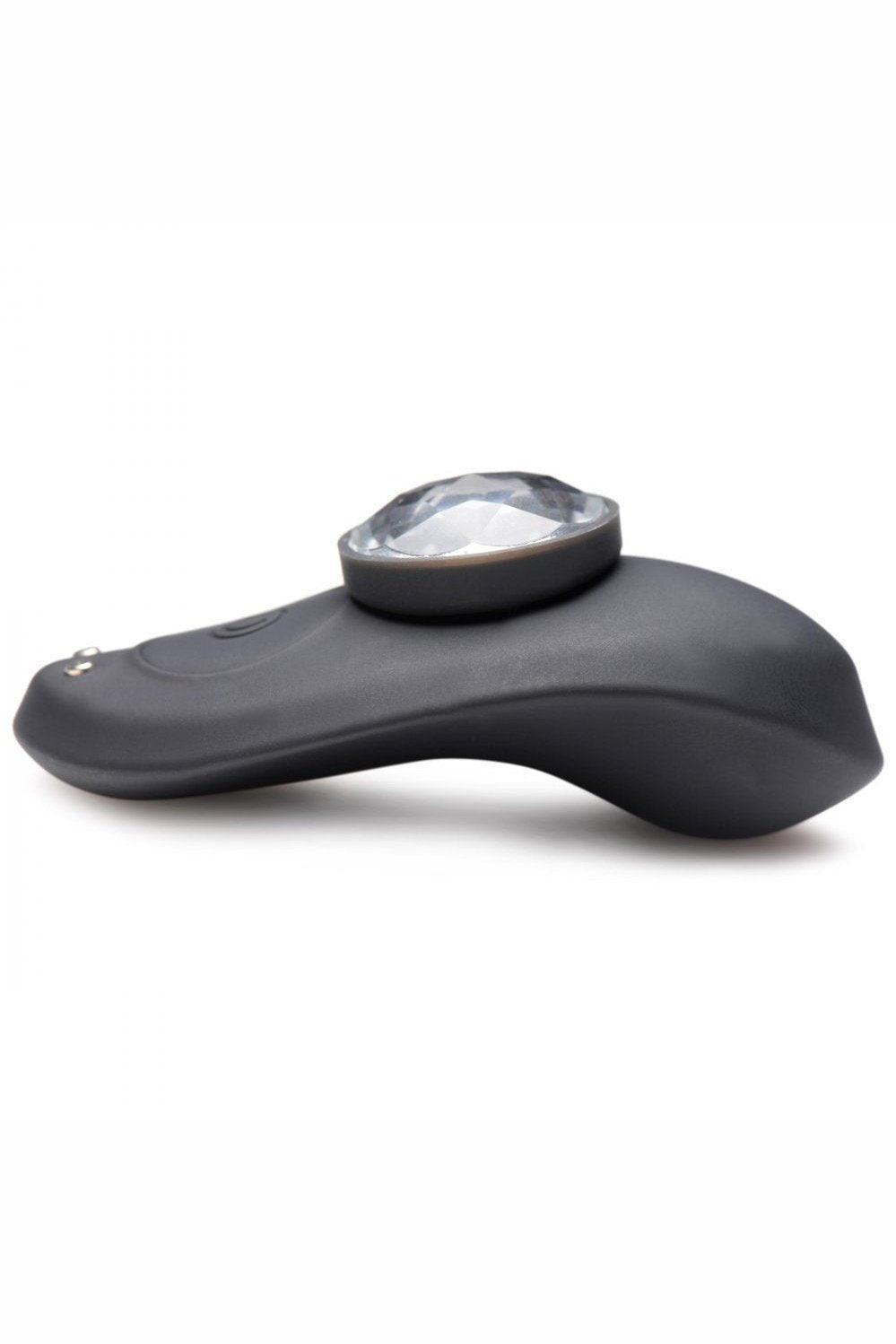 Naughty Knickers Bling Edition Silicone Remote Panty Vibe - Black - Sex On the Go