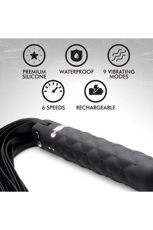 9X Vibrating Silicone Dildo Flogger - Sex On the Go