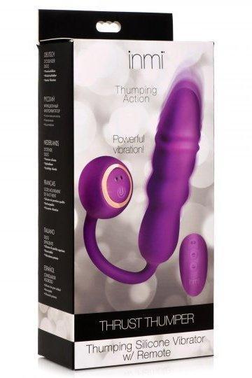 Thrust Thumper Thrusting Silicone Vibrator with Remote - Sex On the Go