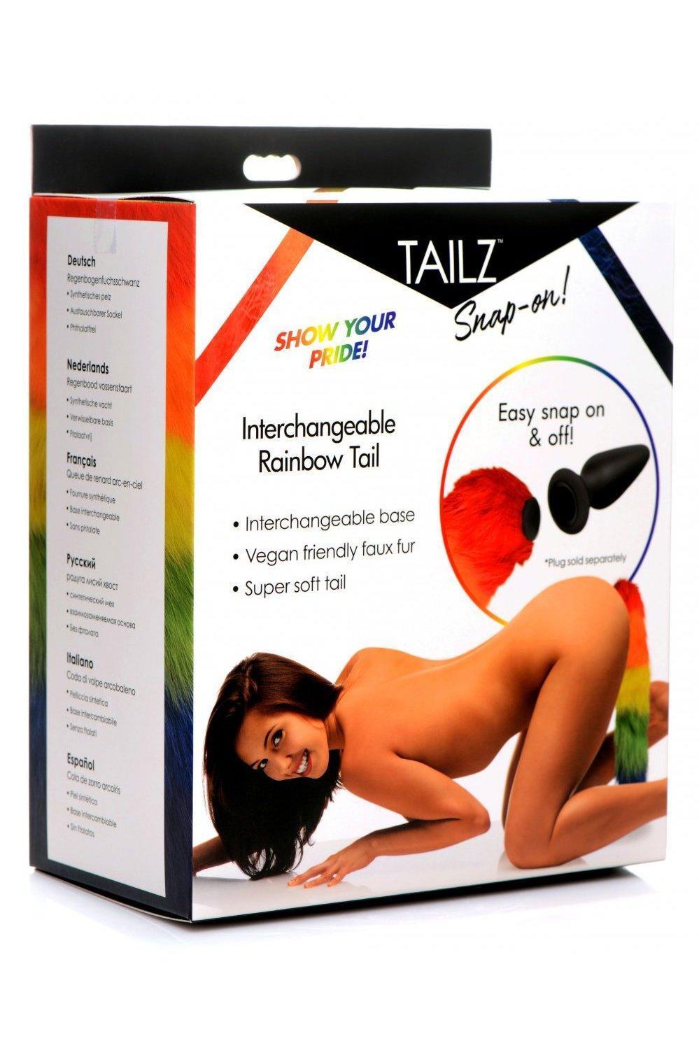 Interchangeable Rainbow Fox Tail - Sex On the Go