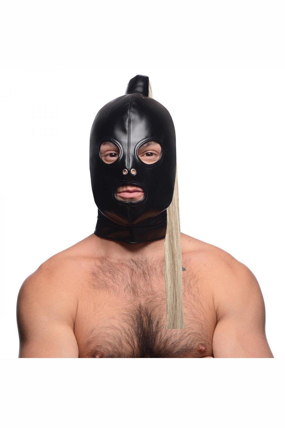 Ponytail Bondage Hood- Blonde or Brown - Sex On the Go