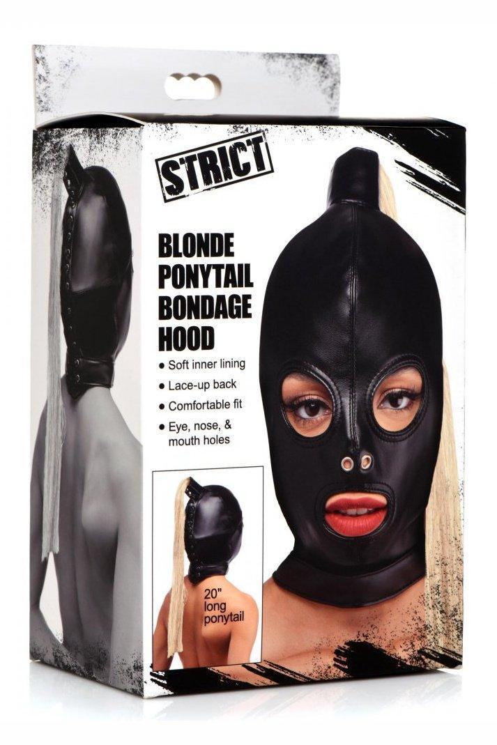Ponytail Bondage Hood- Blonde or Brown - Sex On the Go