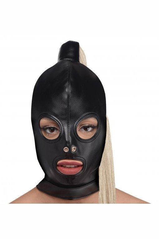 Ponytail Bondage Hood- Blonde or Brown - Sex On the Go