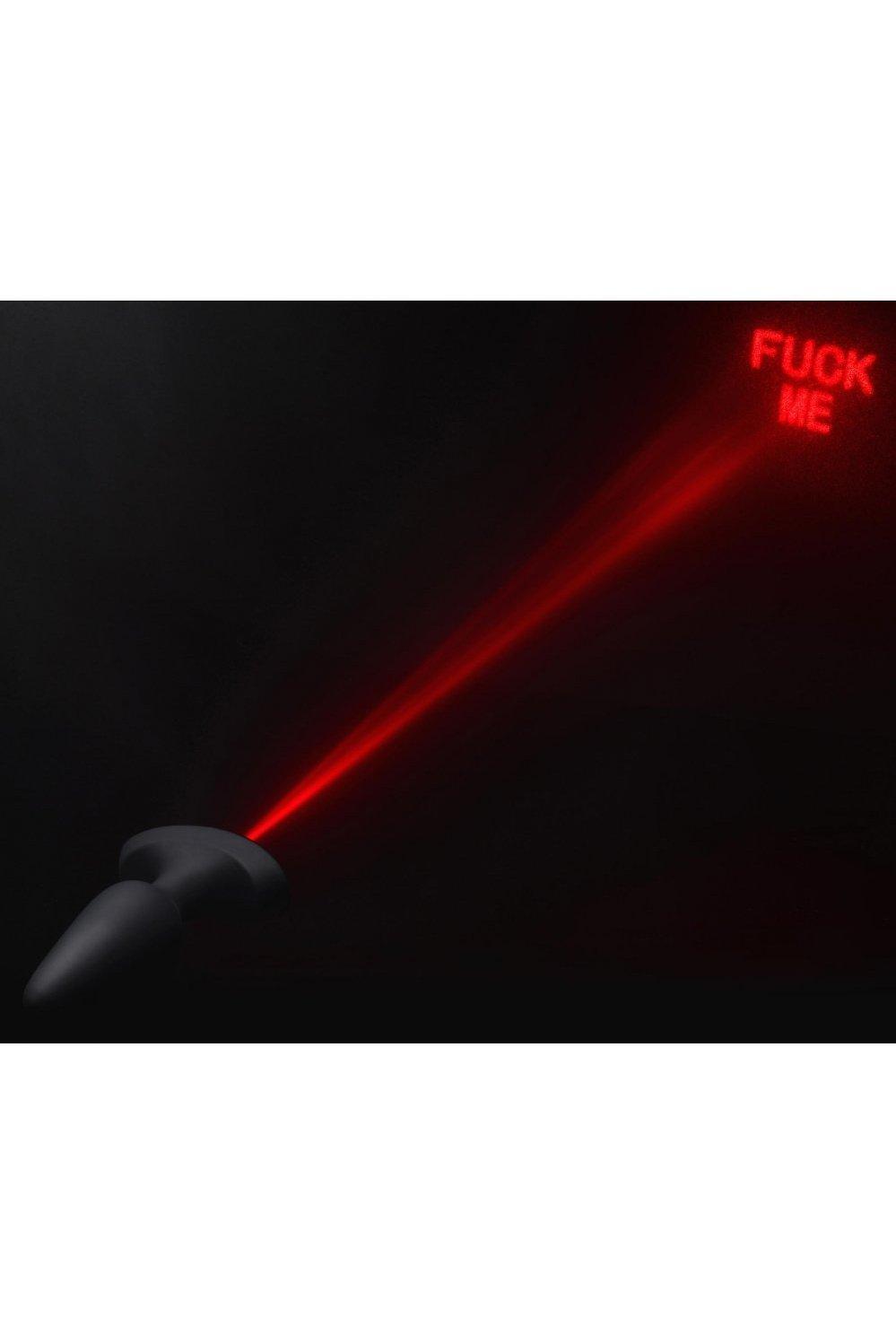 28X Laser Fuck Me Silicone Anal Plug with Remote Control - Small - Sex On the Go