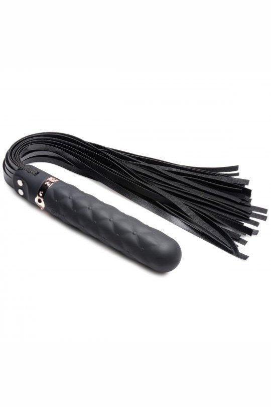 9X Vibrating Silicone Dildo Flogger - Sex On the Go