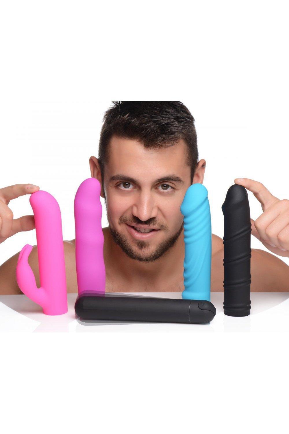 4-In-1 XL Silicone Bullet and Sleeves Kit - Sex On the Go