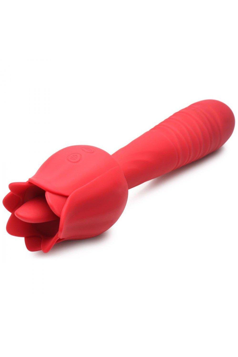 Racy Rose Thrusting and Licking Rose Vibrator - Sex On the Go
