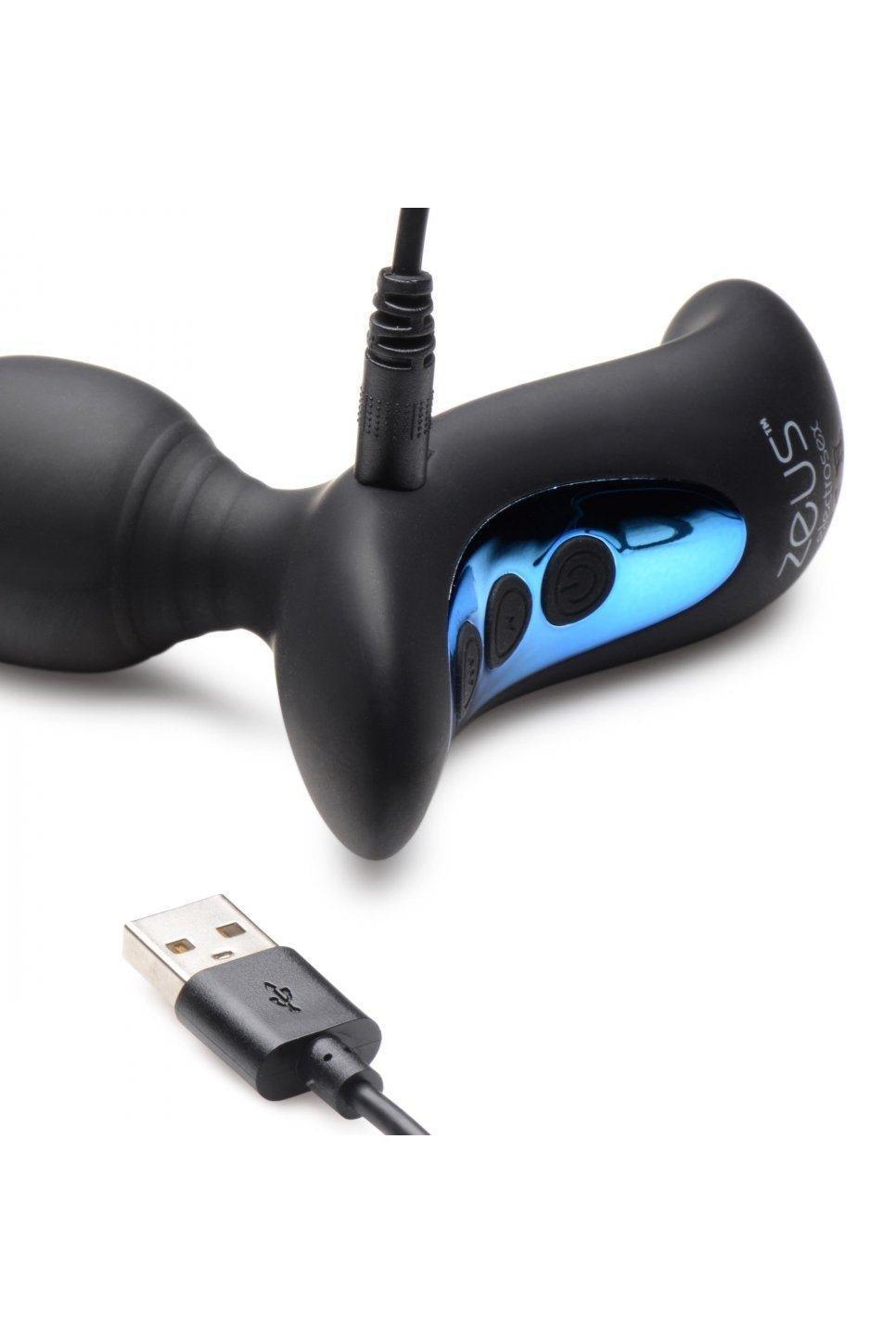 Shock-Beads 80X Vibrating & E-stim Silicone Anal Beads with Remote - Sex On the Go