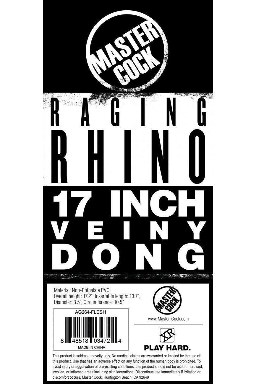 Raging Rhino 17 Inch Veiny Dildo - Flesh - Sex On the Go