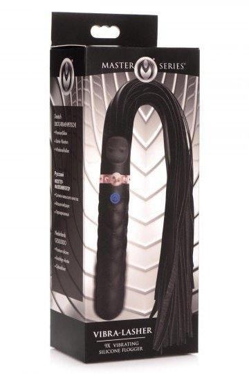 9X Vibrating Silicone Dildo Flogger - Sex On the Go
