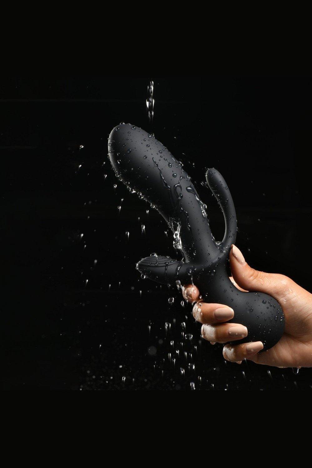 10X Triple Stim Silicone Vibrator - Sex On the Go