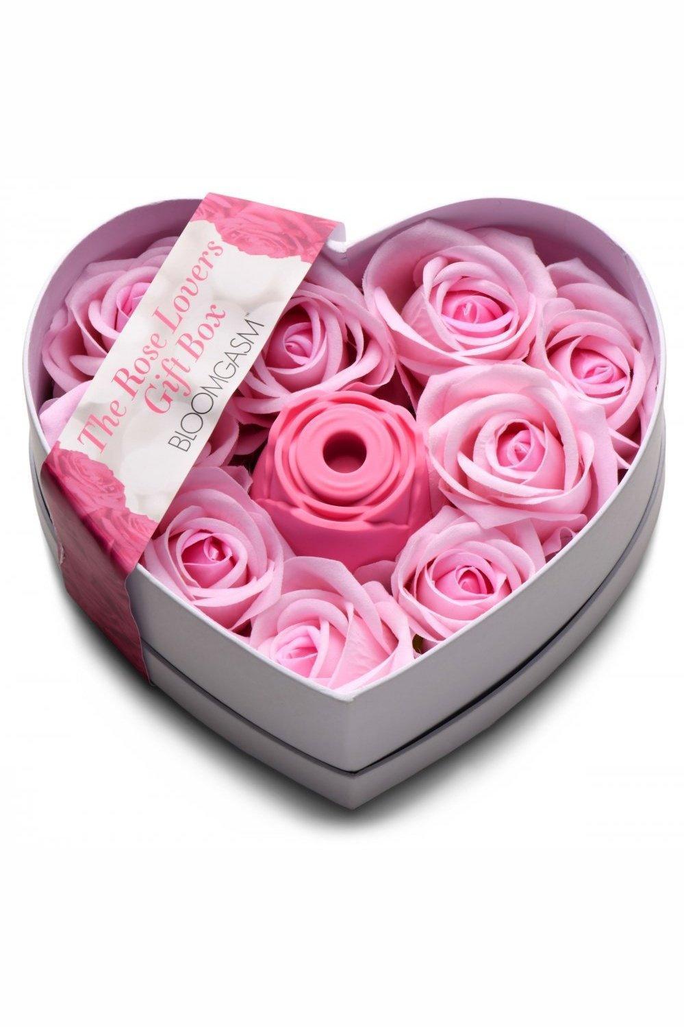 The Rose Lovers Gift Box 10x Clit Suction Rose - Red/white, Red or Pink - Sex On the Go