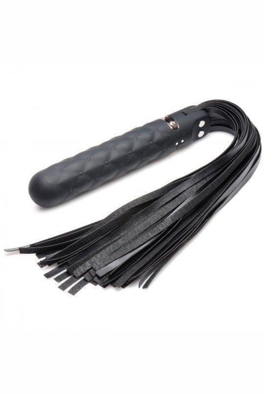 9X Vibrating Silicone Dildo Flogger - Sex On the Go