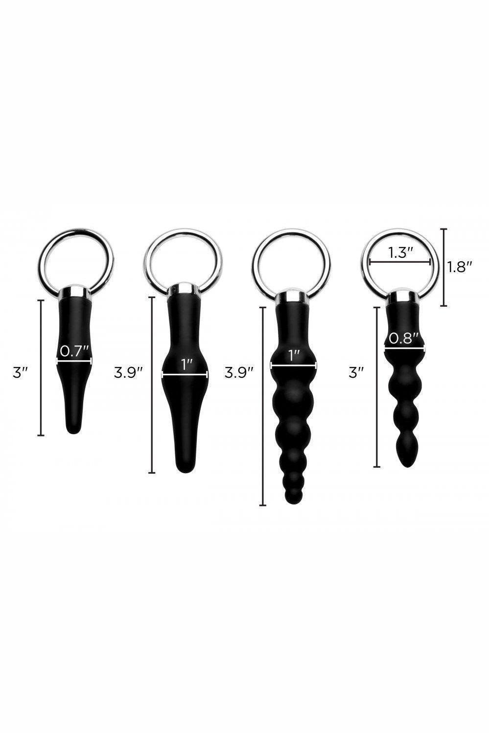 4 Piece Silicone Anal Ringed Rimmer Set - Sex On the Go