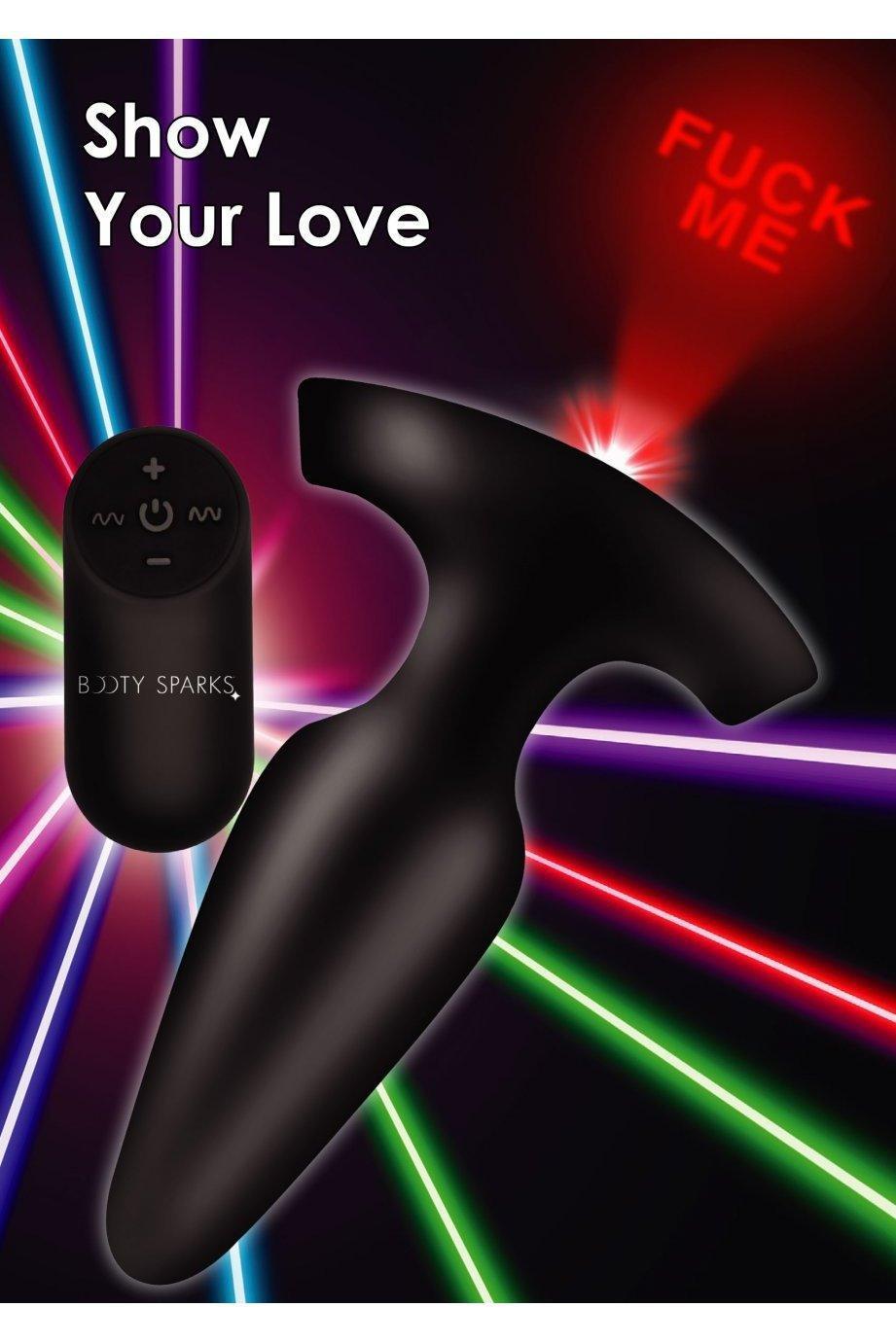 28X Laser Fuck Me Silicone Anal Plug with Remote Control - Small - Sex On the Go