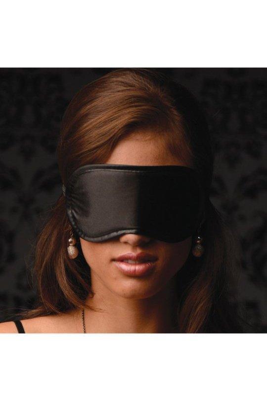 Black Satin Blindfold Mask - Sex On the Go