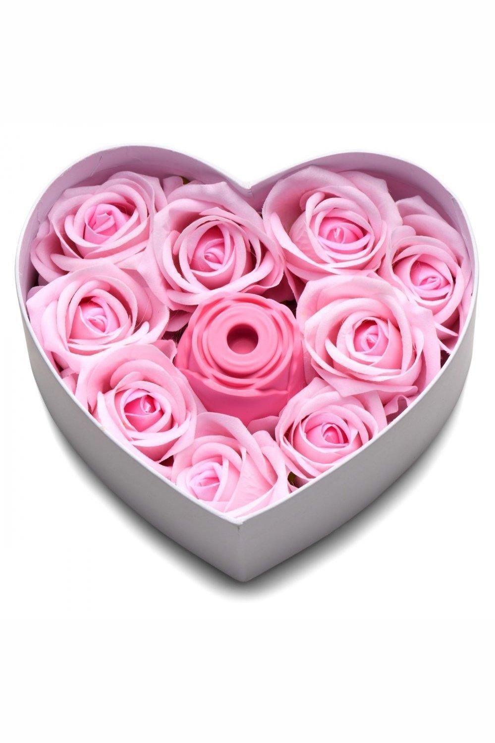 The Rose Lovers Gift Box 10x Clit Suction Rose - Red/white, Red or Pink - Sex On the Go