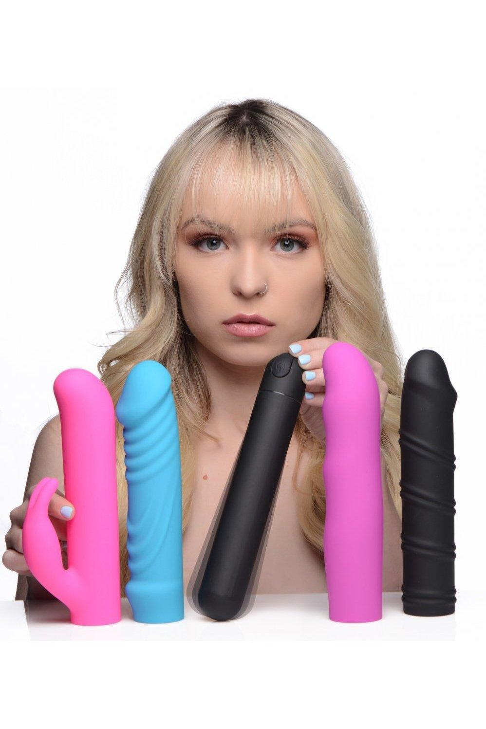 4-In-1 XL Silicone Bullet and Sleeves Kit - Sex On the Go