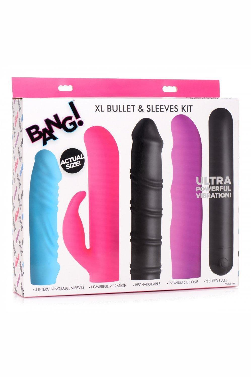 4-In-1 XL Silicone Bullet and Sleeves Kit - Sex On the Go