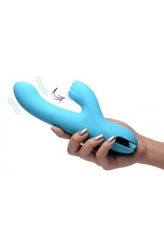 5 Star 13X Silicone Pulsing and Vibrating Rabbit - Teal - Sex On the Go
