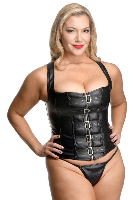 Lace-up Corset and Thong - XLarge - Sex On the Go