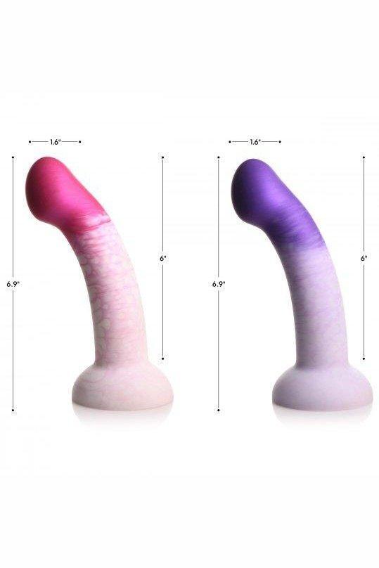 G-Swirl G-Spot Silicone Dildo - Purple or Pink Sex on the Go