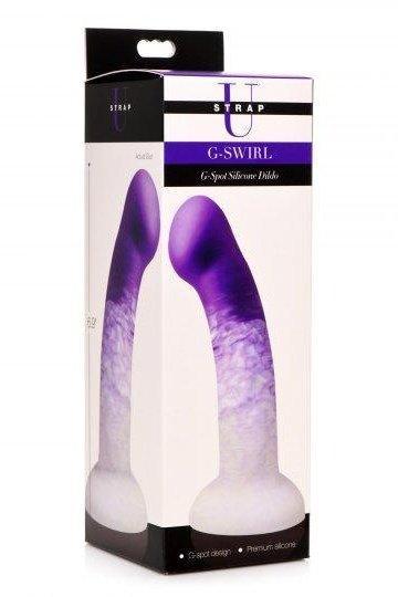 G-Swirl G-Spot Silicone Dildo - Purple or Pink Sex on the Go