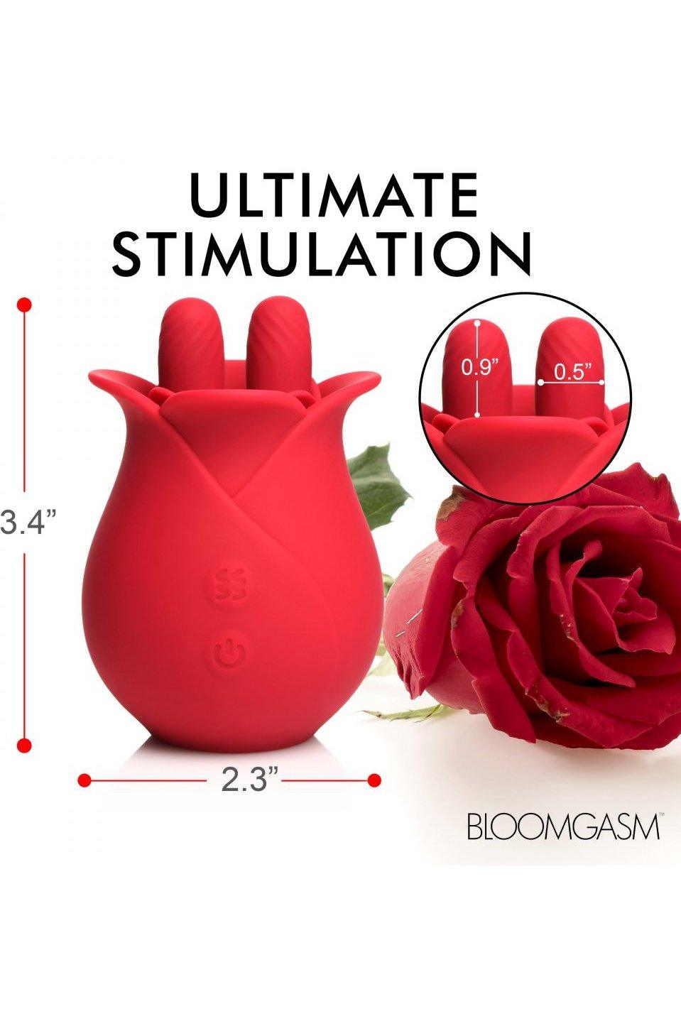 10X Fondle Massaging Rose Silicone Clit Stimulators - Sex On the Go