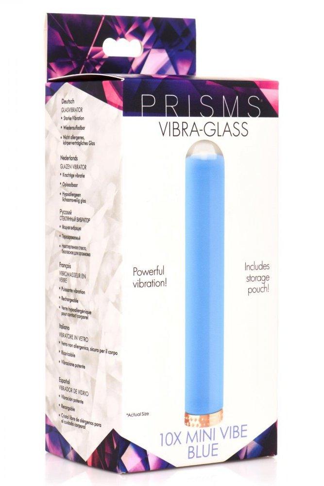 Vibra-Glass 10X Mini Vibe Blue - Sex On the Go