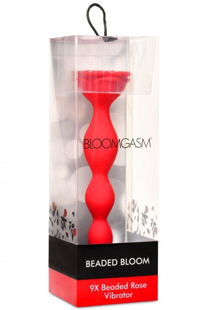 9X Beaded Bloom Silicone Rose Vibrator - Sex On the Go