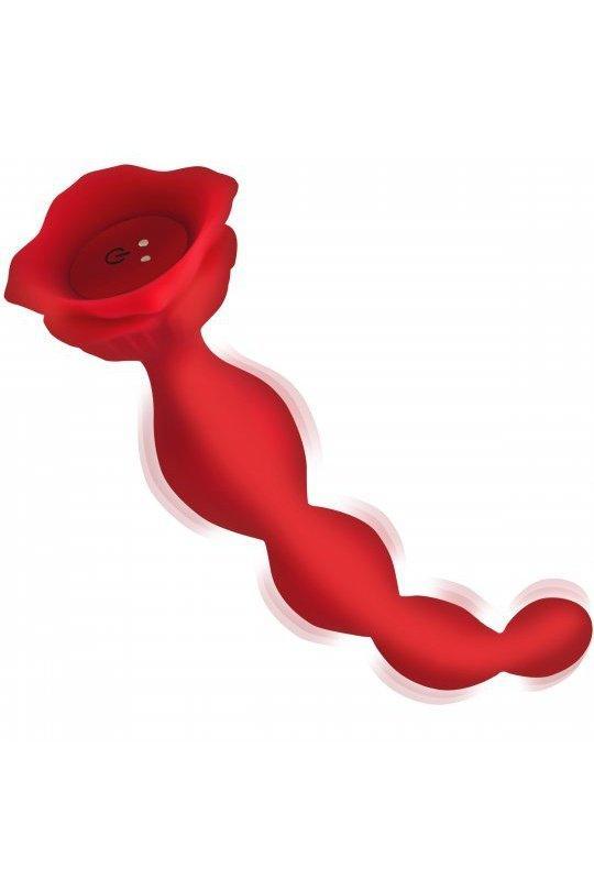 9X Beaded Bloom Silicone Rose Vibrator - Sex On the Go