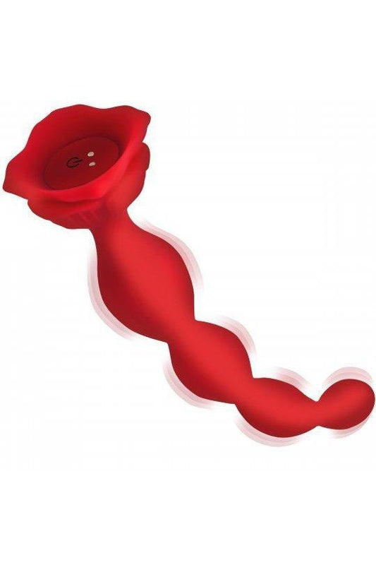 9X Beaded Bloom Silicone Rose Vibrator - Sex On the Go