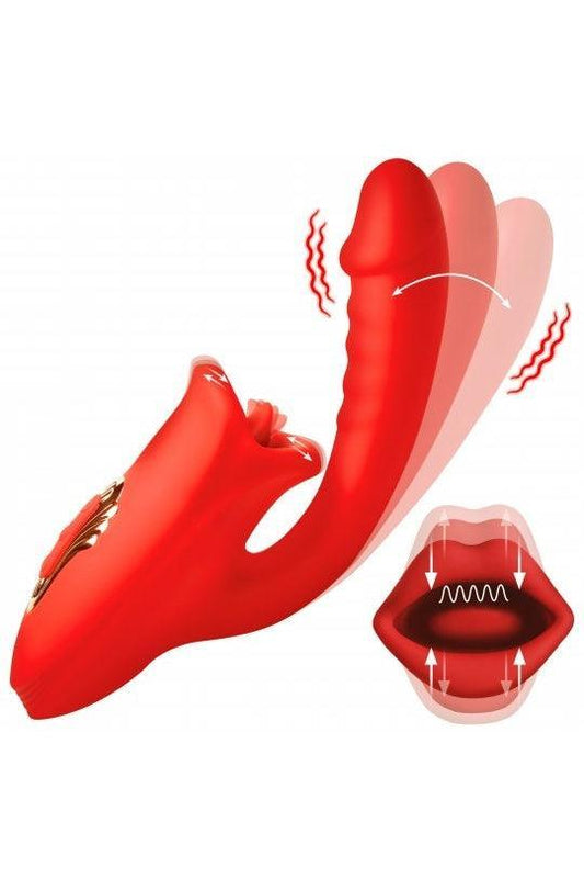 Deep Kiss Silicone Licking Rabbit Vibrator - Sex On the Go